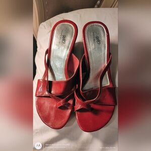 Size 8 Red Patent Leather sandles